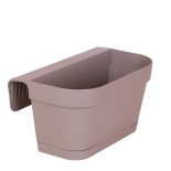 Addenda® Kolibri Home | Plastic Balcony Planter Taupe With Suspension System - 36 Cm Wide 